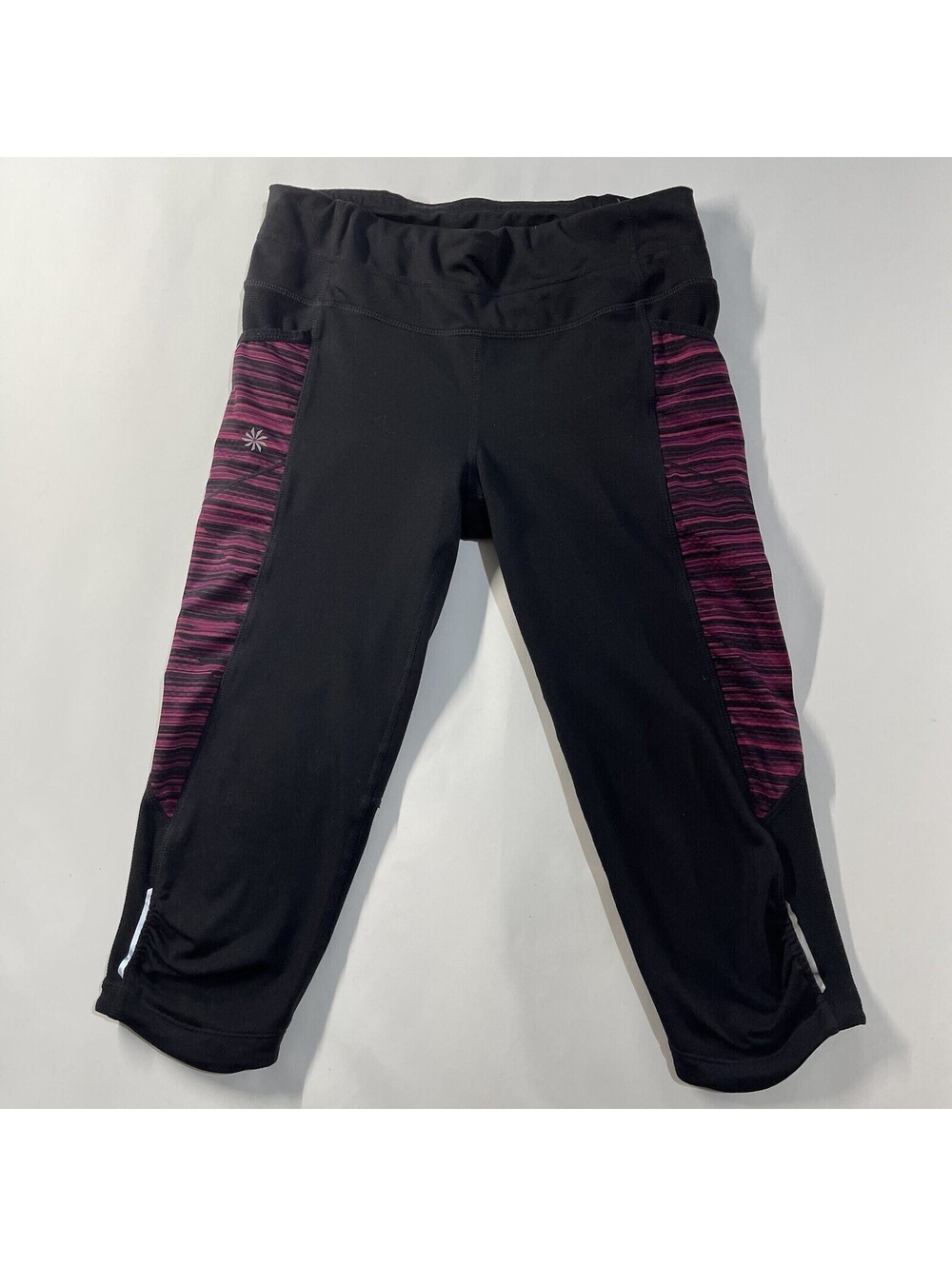 Athleta Leggings Compression Capri Pants Womens Black Size S Gym Work Out Yoga